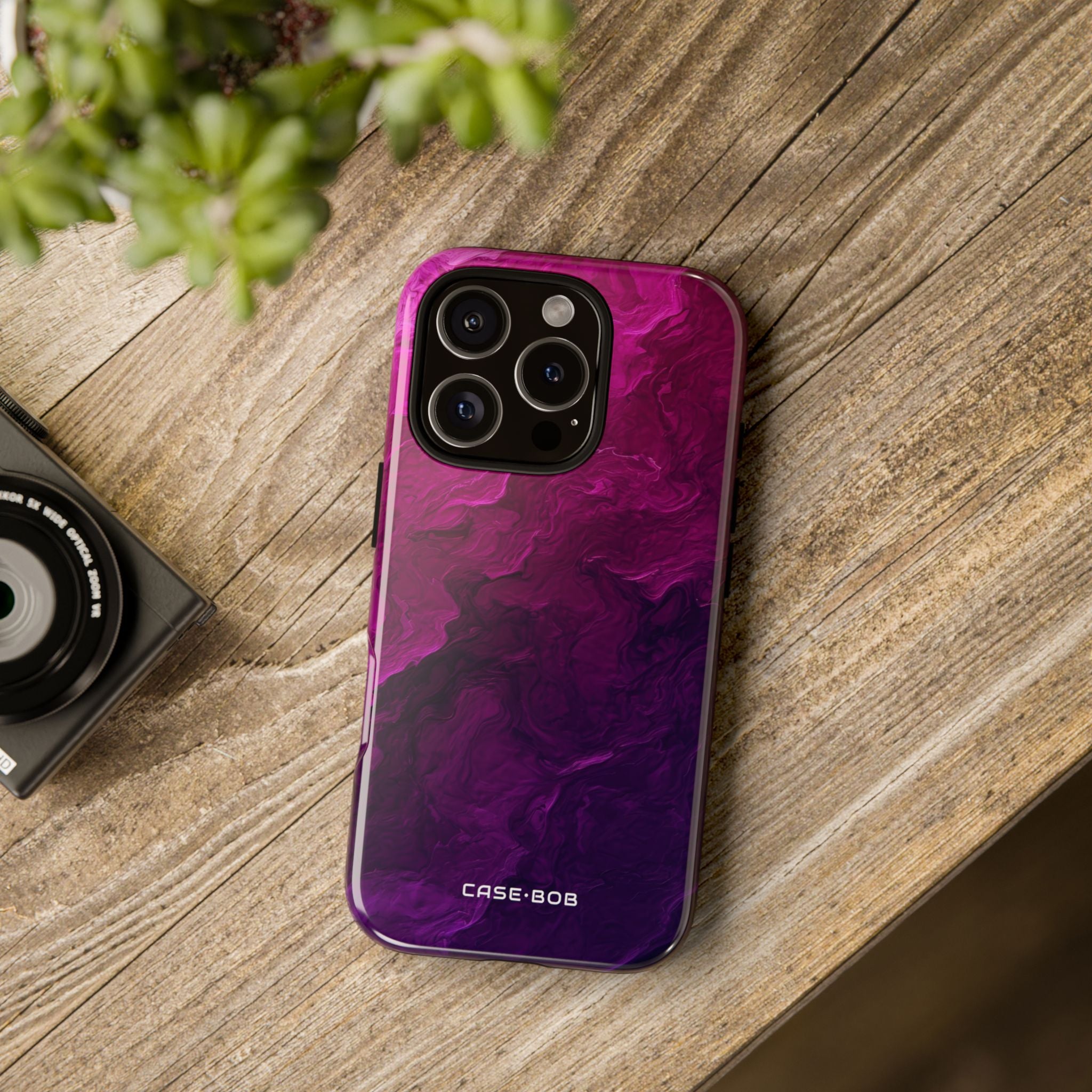 Marbled Swirl Purple iPhone 16 Pro Case - Tough