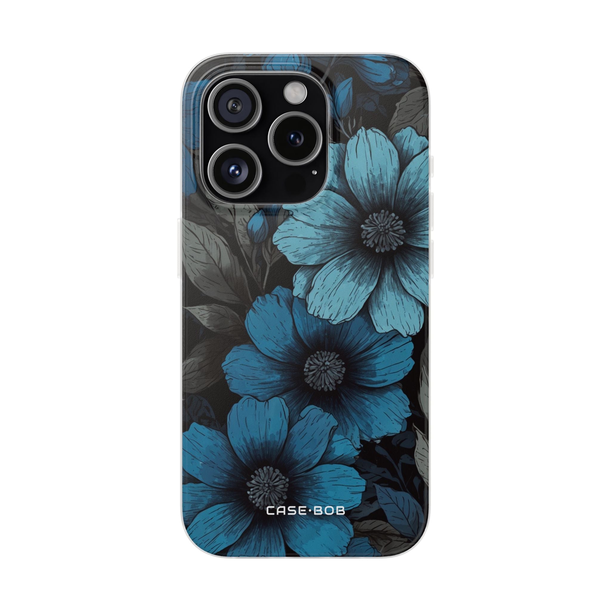 Blue Petal Radiance iPhone 15 Pro Case - Soft