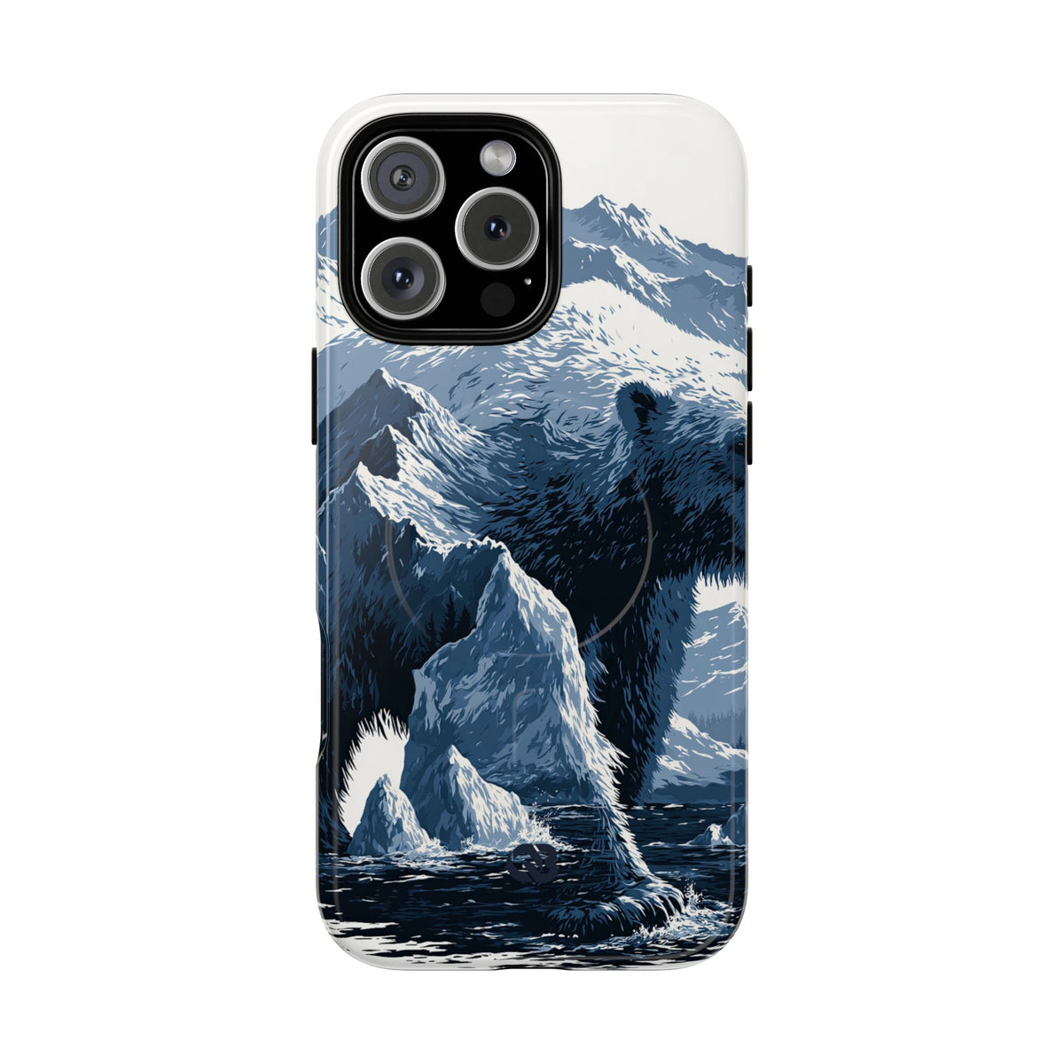 Fjord Summit Bear · Tough 2.0 Magnetic Phone Case for iPhone · Blue