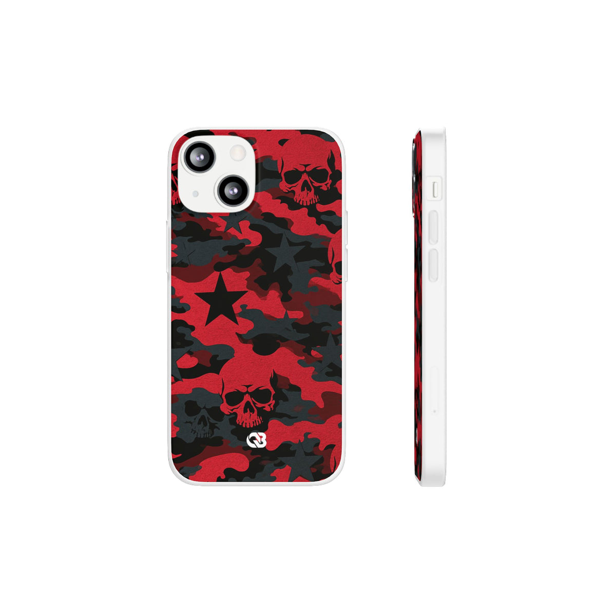 Crimson Skull Camo · Lite Phone Case for iPhone · Red