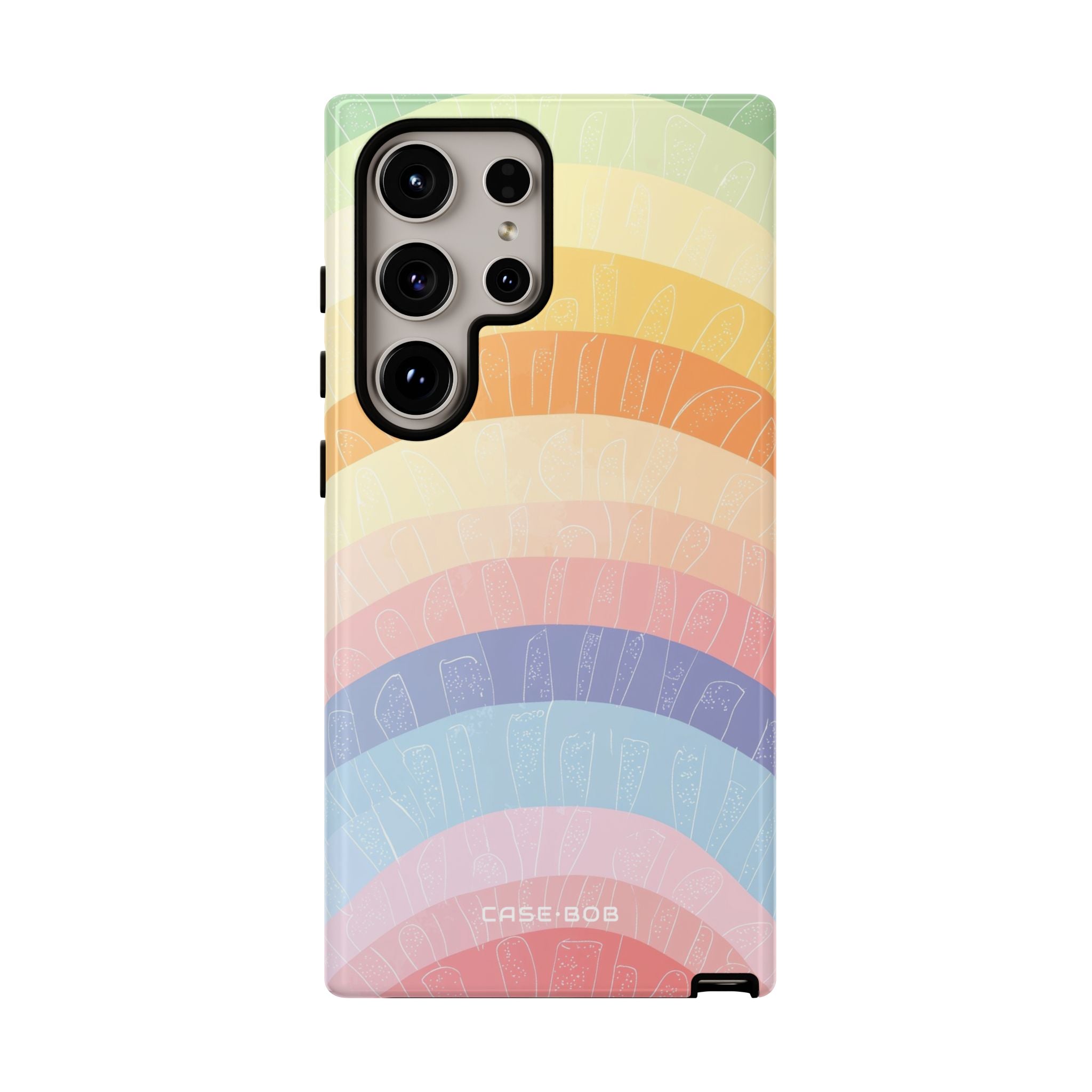 Pastell Regenbogen Bänder Samsung S24 Ultra Case - Tough