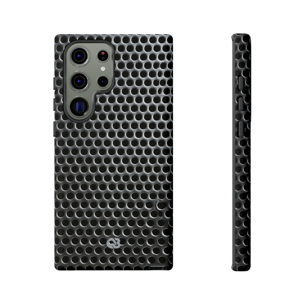 Silver Tough Phone Case for Samsung - Brutalist Steel Mesh
