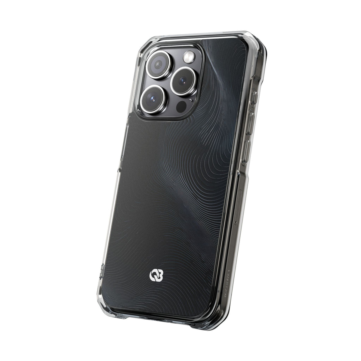 Black Impact MagSafe Phone Case for iPhone - Obsidian Ridge Flux