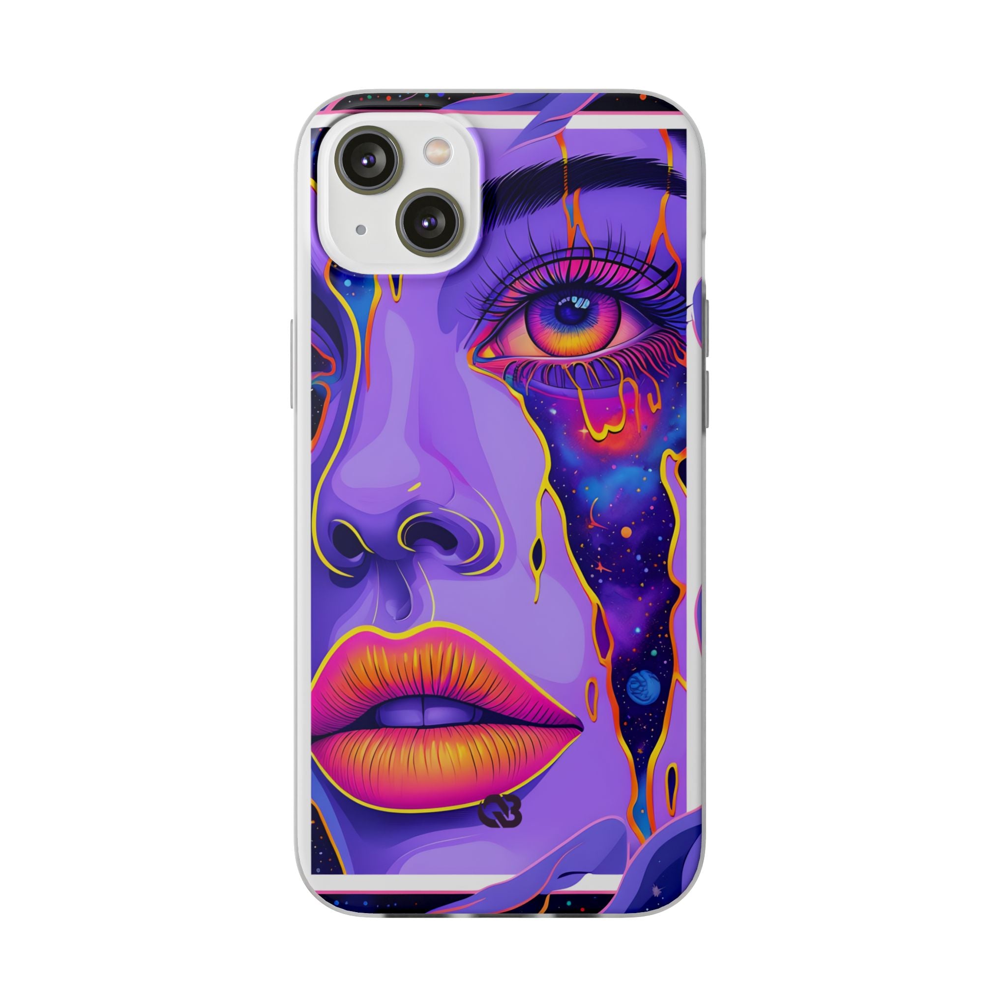 Violet Cosmic Gaze · Soft Custodia per iPhone
