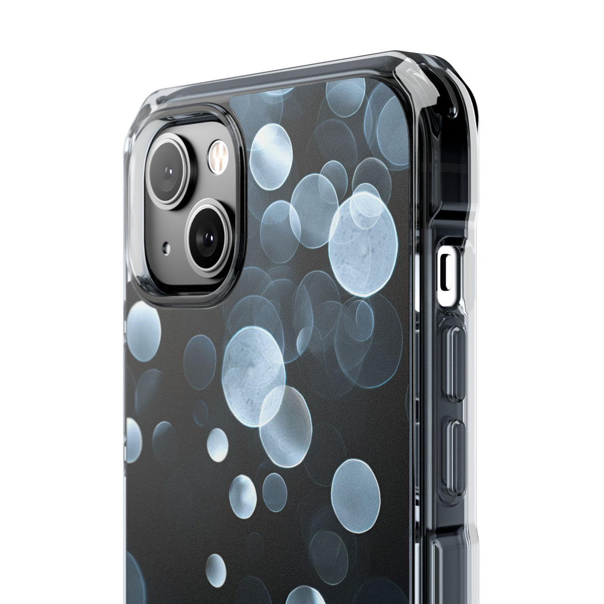 Black Impact MagSafe Phone Case for iPhone - Silver Orbit Glow