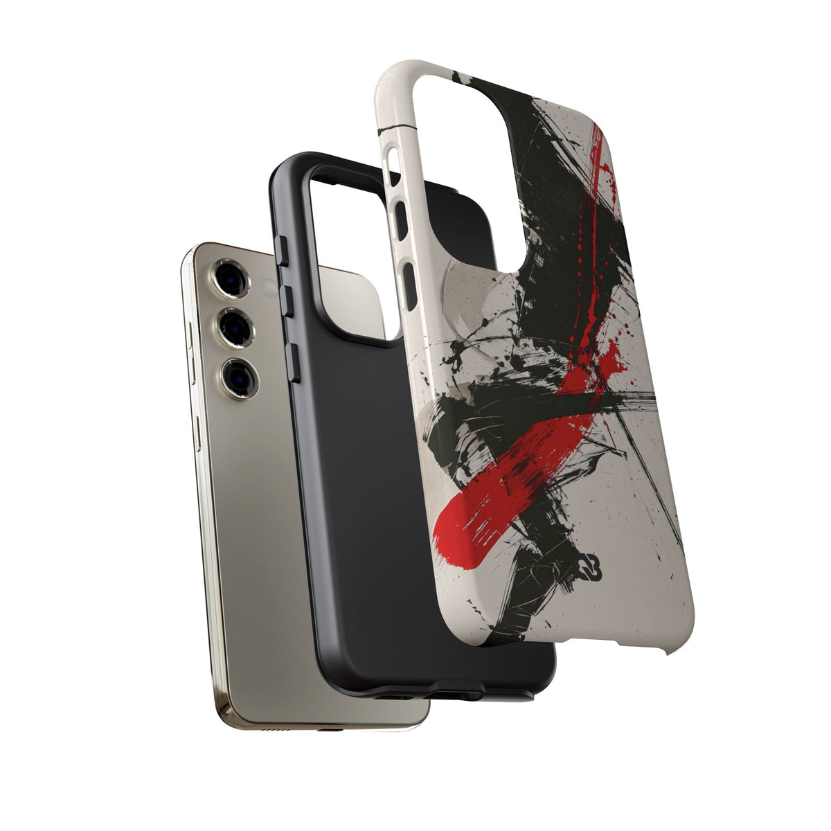 Crimson Sumi Slash · Tough Phone Case for Samsung · White