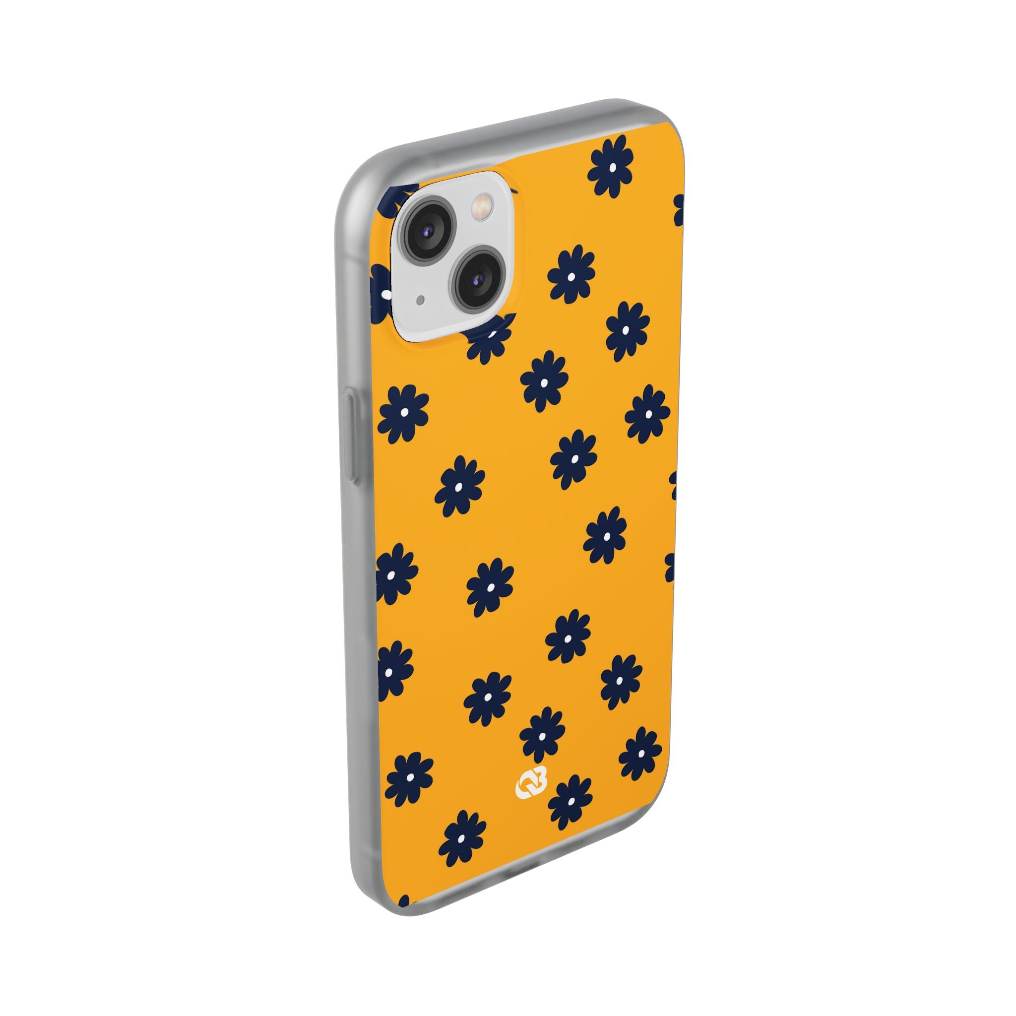 Navy Daisy Mustard · Soft Phone Case for iPhone