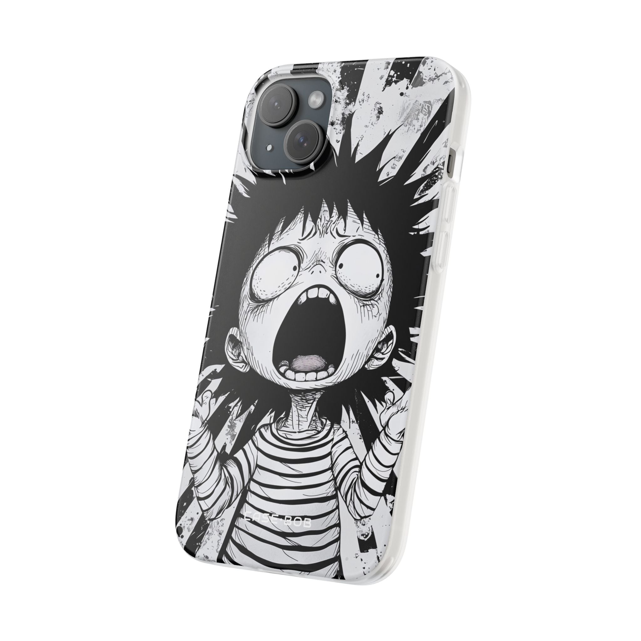 Screaming Stripes iPhone 15 Plus Case - Soft
