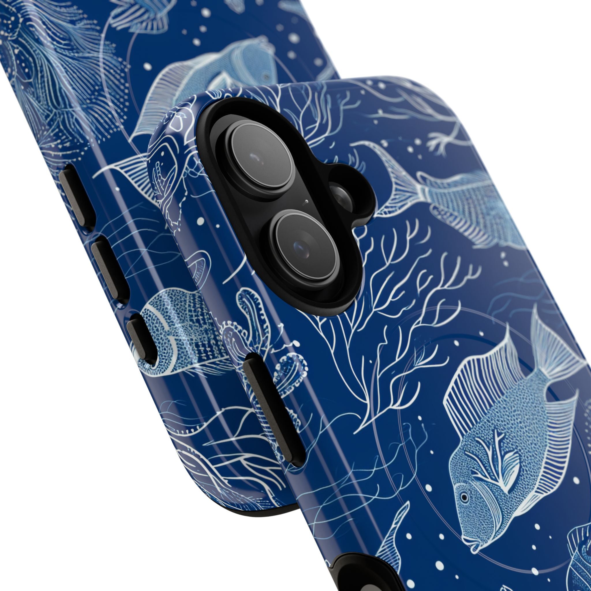 Navy Scale Reef iPhone 17 Case - Tough+ - CASE•BOB