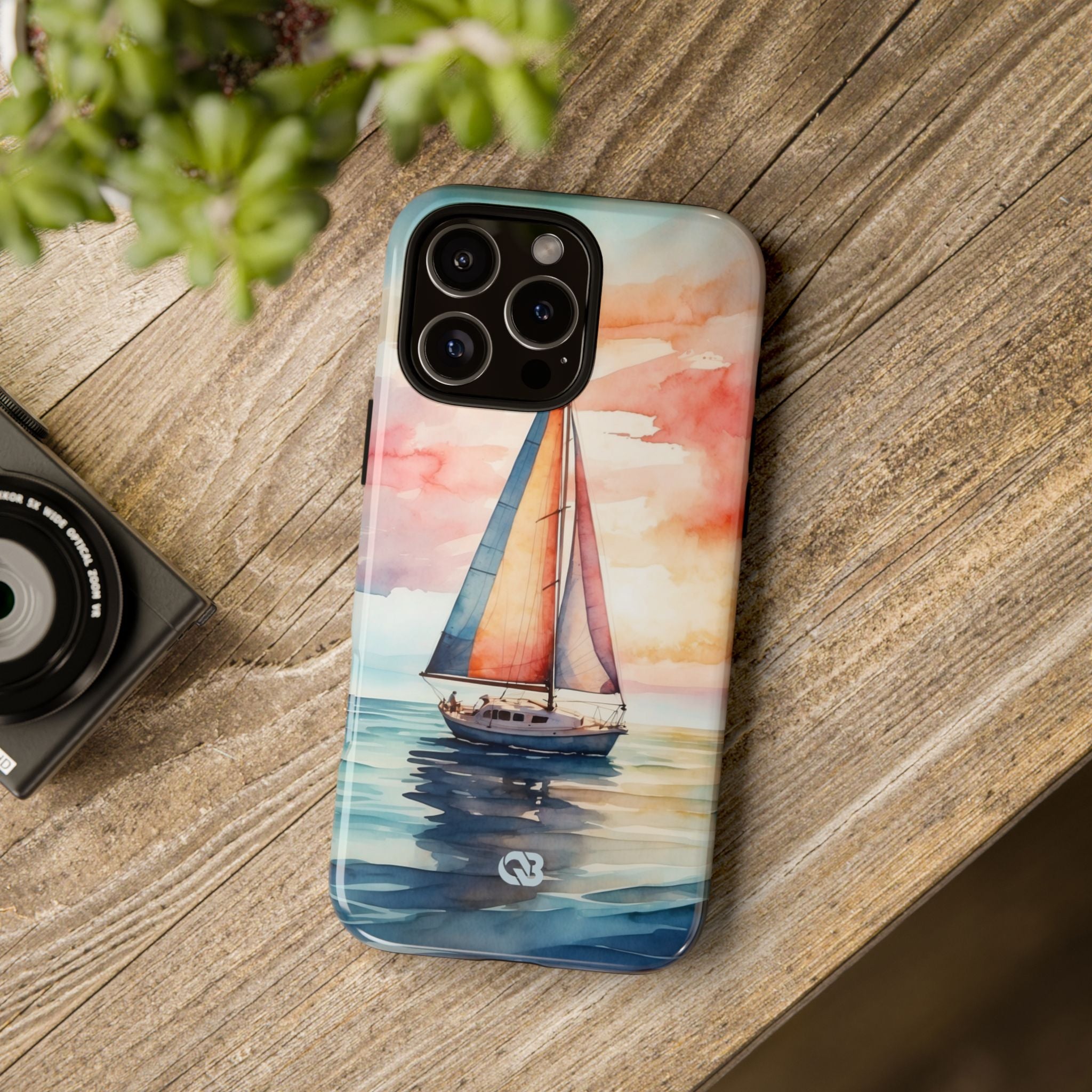 Crimson Horizon Sail · Tough Hoesje voor iPhone