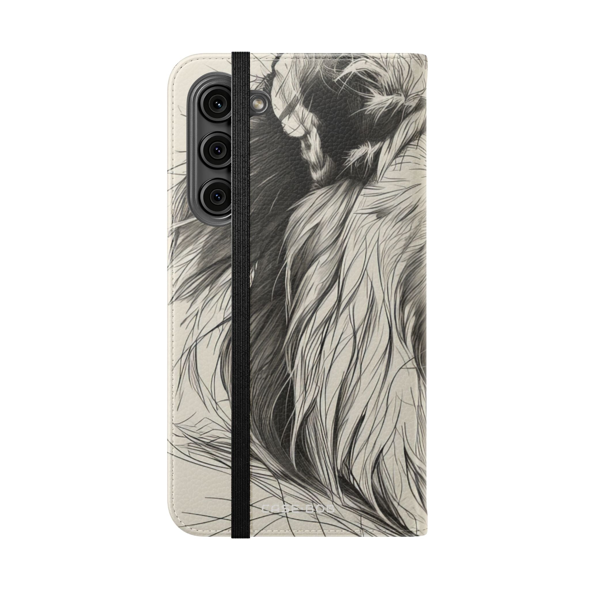 Lion Whisper Gray - Samsung S23+ Case - Wallet