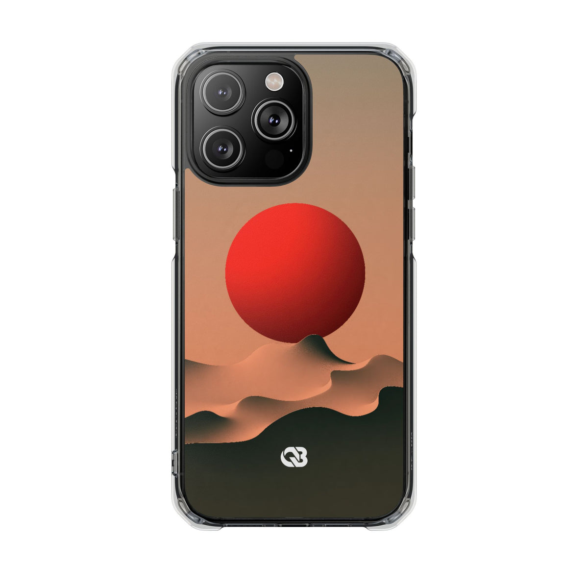 Crimson Sol Ridge · Clear Impact Magnetic Phone Case for iPhone · Red