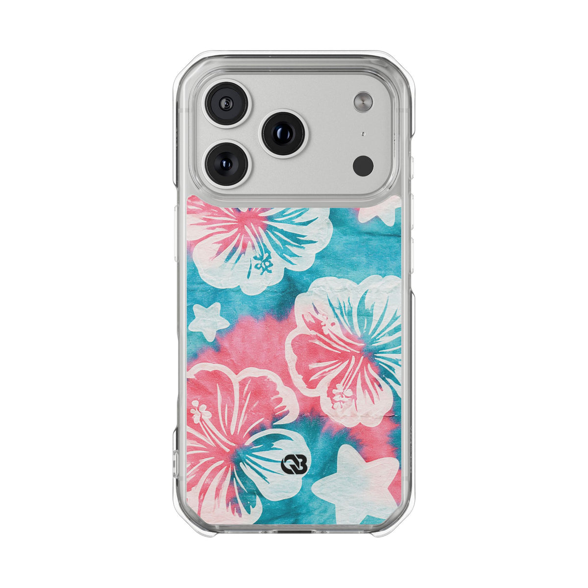 Tropical Hibiscus Bloom · Clear Impact Magnetic Phone Case for iPhone · Teal