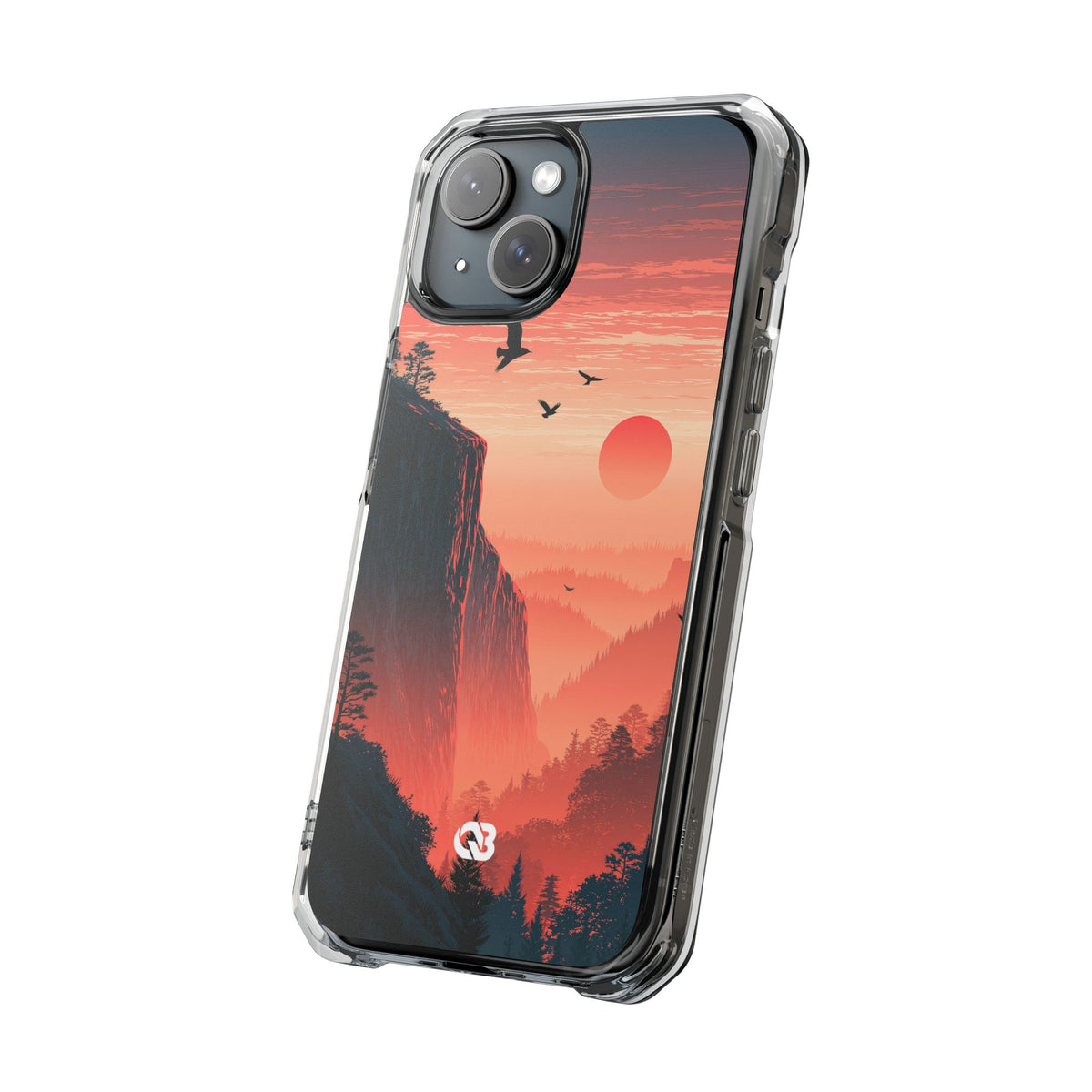 Orange Impact MagSafe Phone Case for iPhone - Crimson Ridge Flight