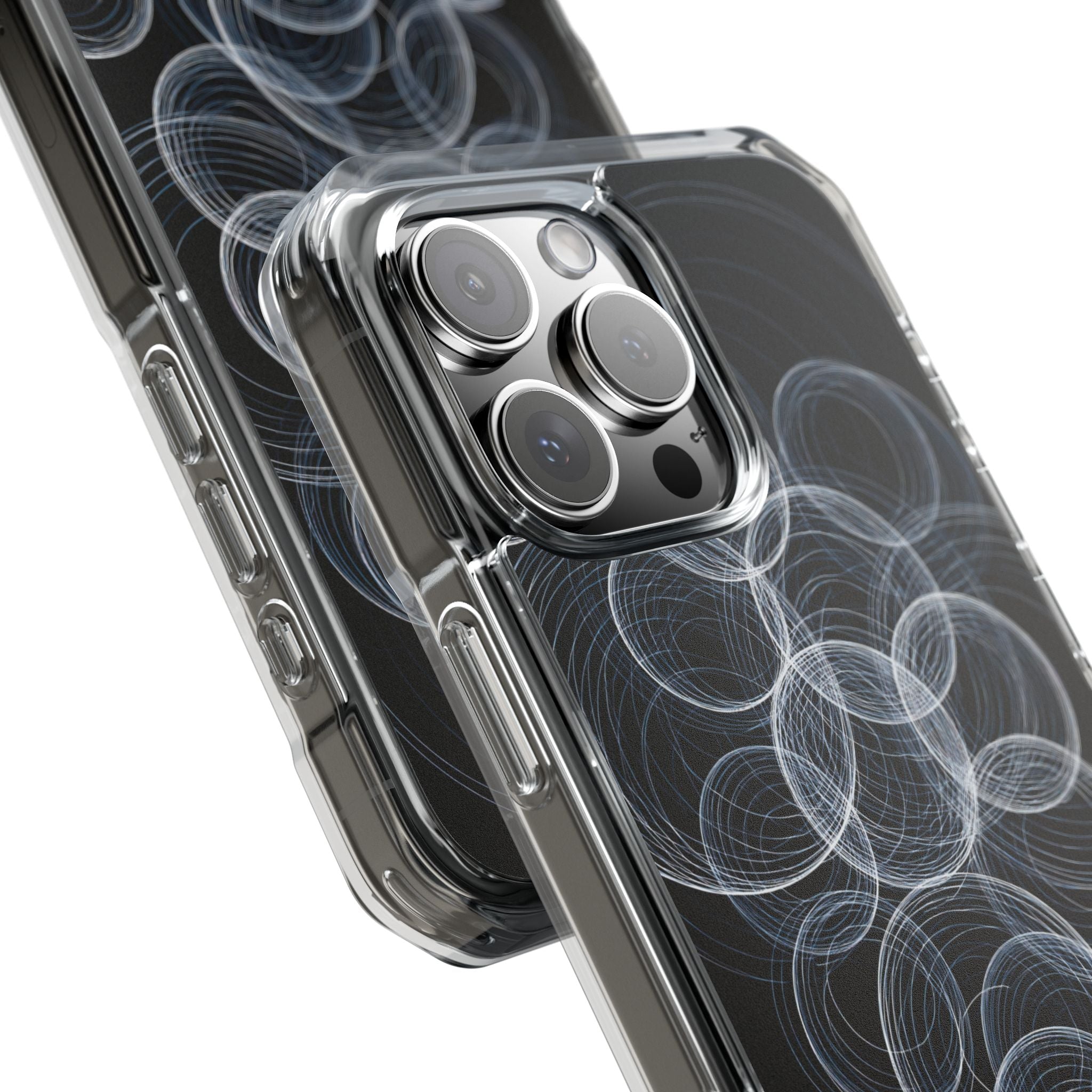 Black Impact MagSafe Phone Case for iPhone - Frosted Ring Matrix