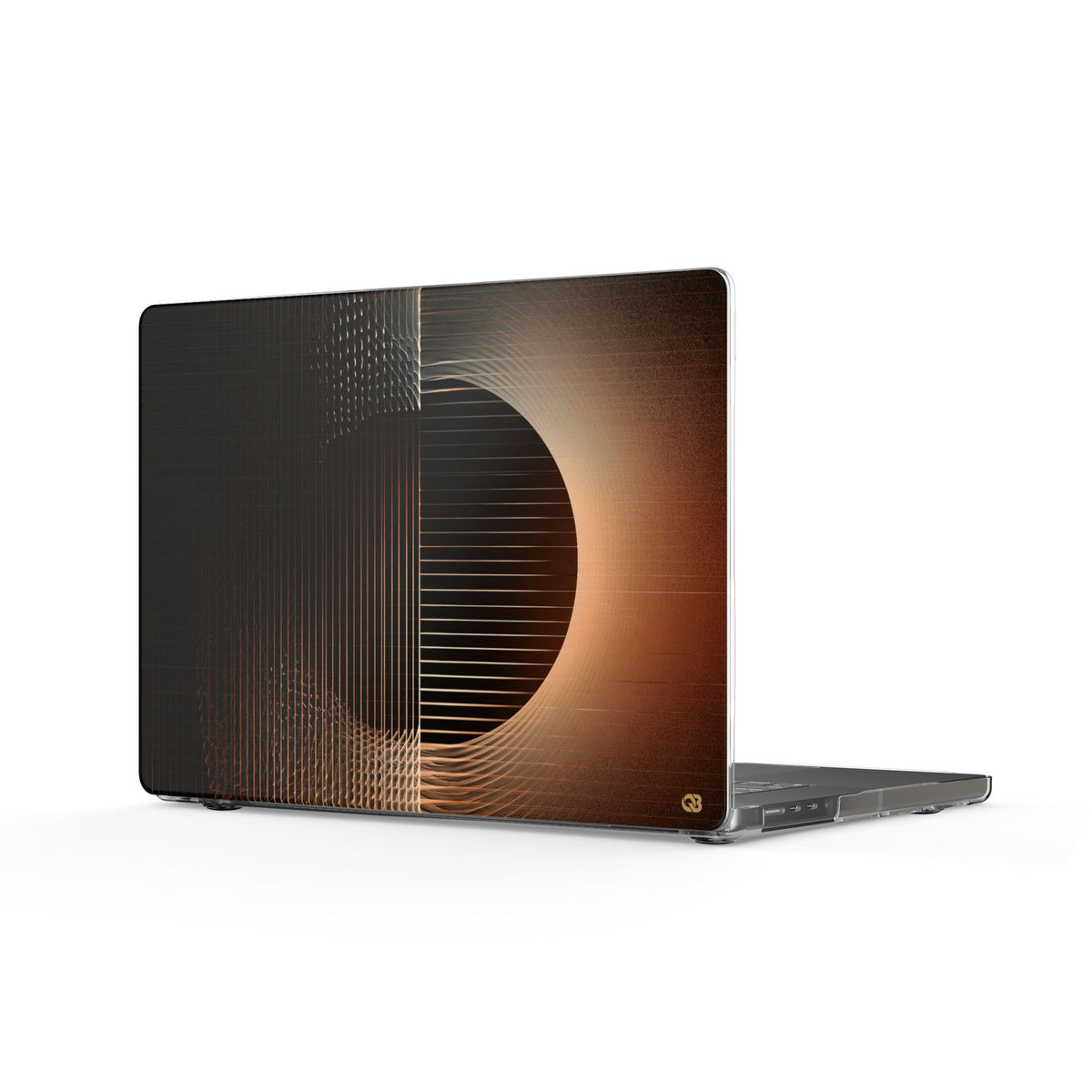 Amber Meridian · Clear Hard Case for MacBook · Black