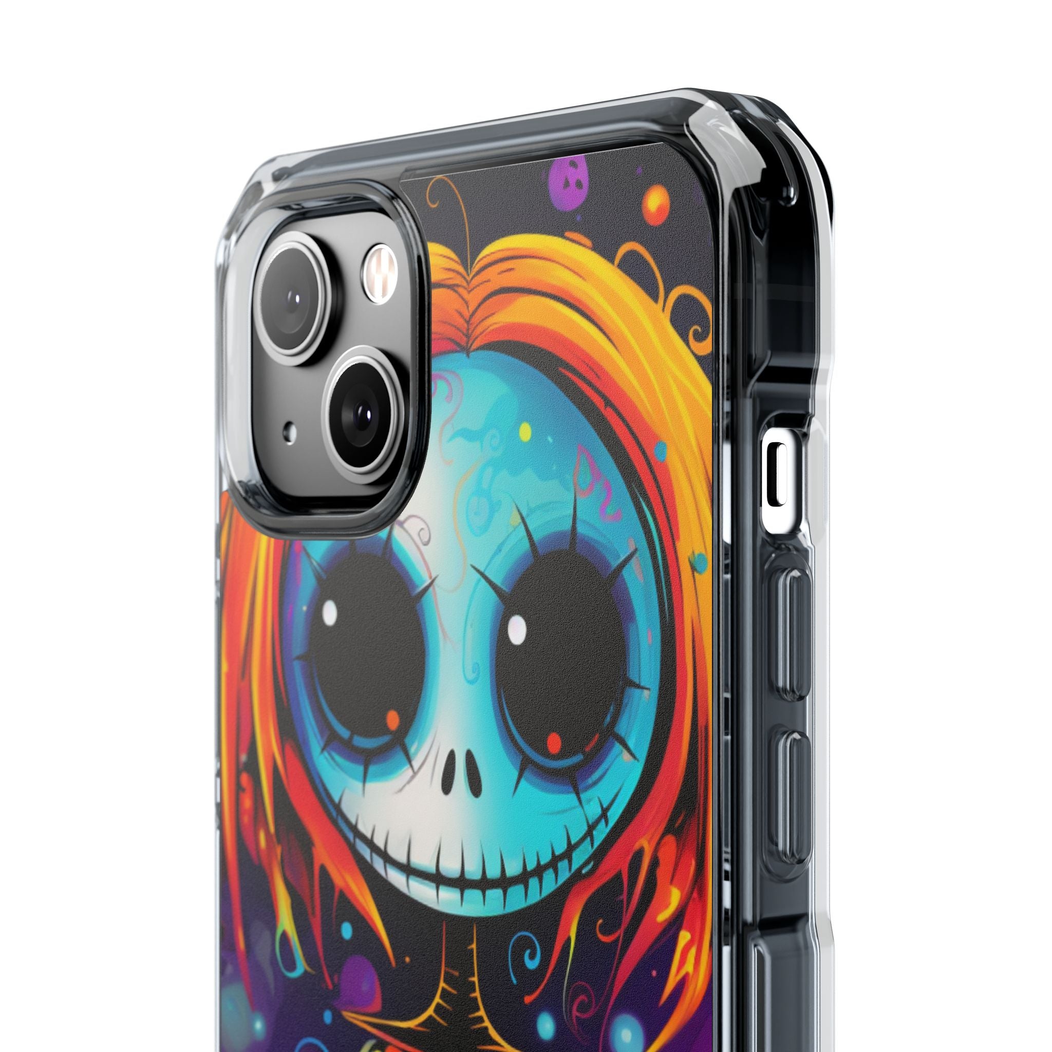 Blue Skull Swirl iPhone 14 Plus Case - Impact - CASE•BOB
