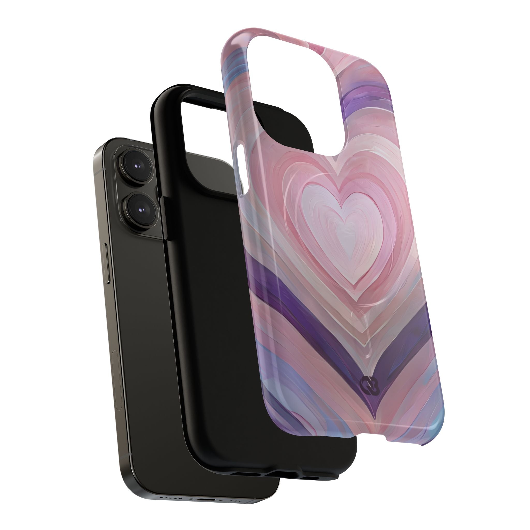 Lavender Pulse Hearts · Tough+ Magsafe