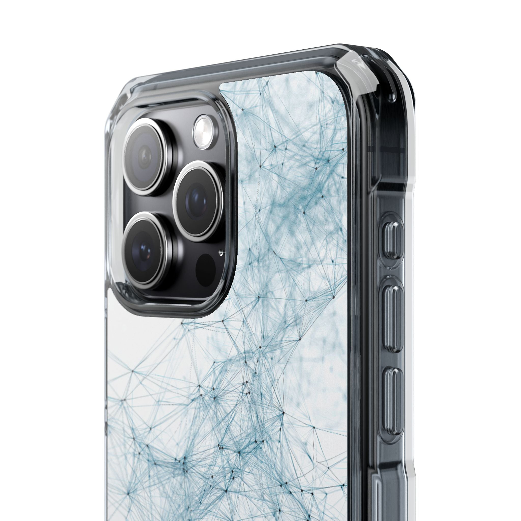 Blue Impact MagSafe Phone Case for iPhone - Glacial Neural Web