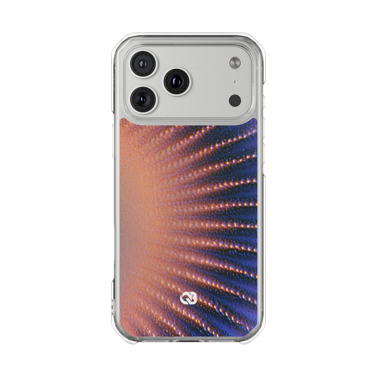 Luminous Aura Burst · Clear Impact Magnetic Phone Case for iPhone · Blue