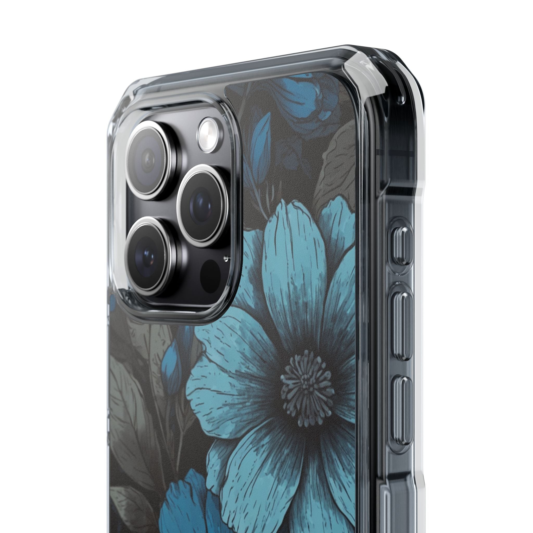 Blue Petal Radiance iPhone 15 Pro Max Case - Impact
