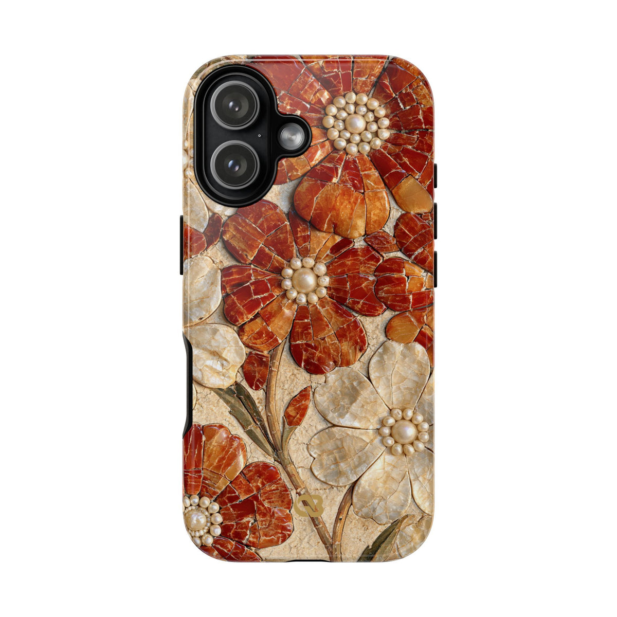 Carnelian Pearl Bloom · Tough Phone Case for iPhone · Orange