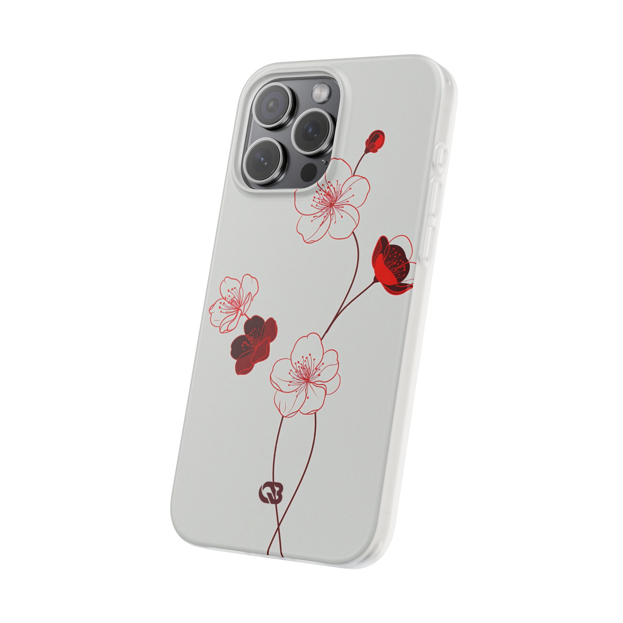 Red Lite Phone Case for iPhone - Kyoto Ember Bloom
