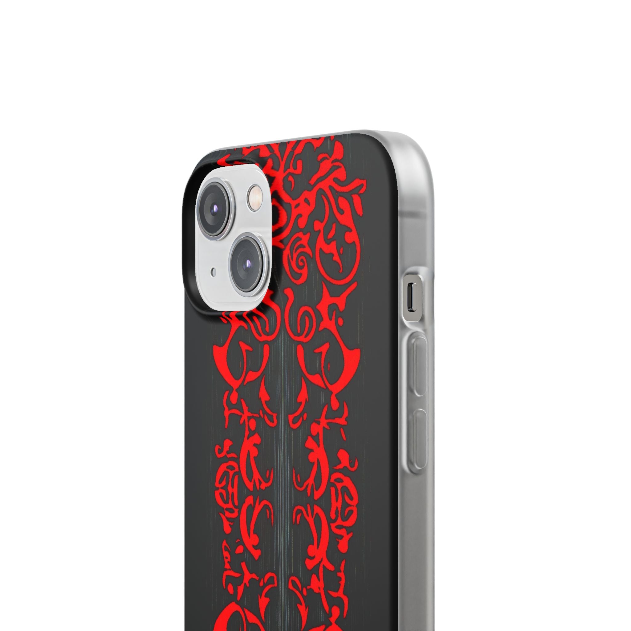 Crimson Spiral iPhone 14 Cover - Blød