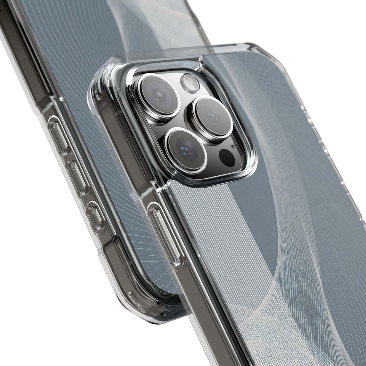 Grey Impact MagSafe Phone Case for iPhone - Slate Mesh Horizon