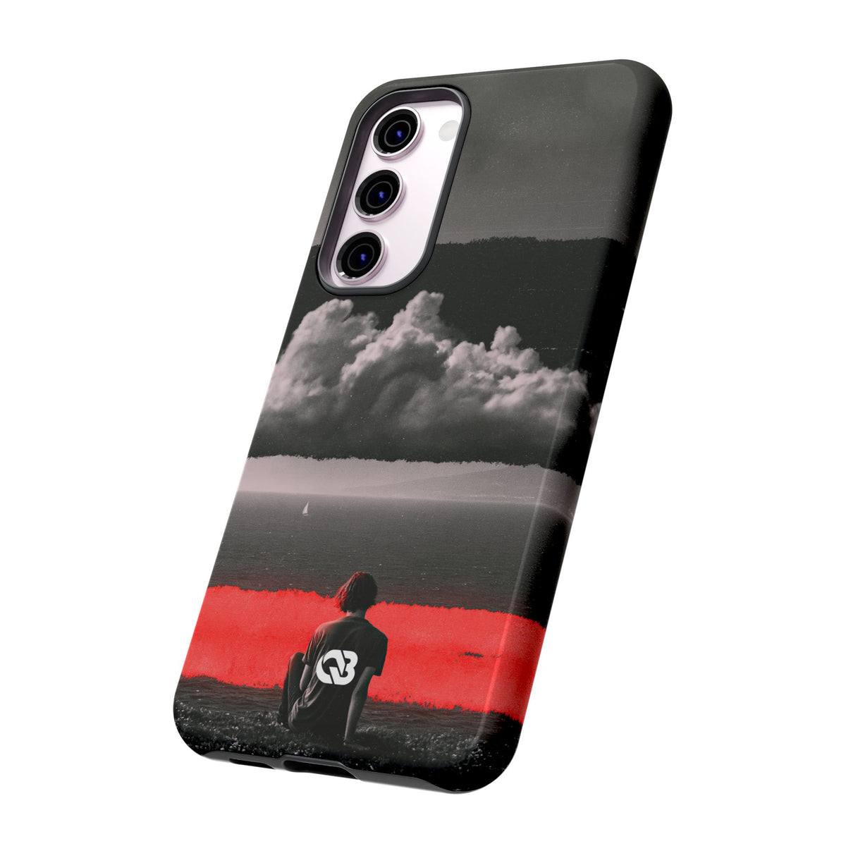 Crimson Horizon · Tough Phone Case for Samsung · Black