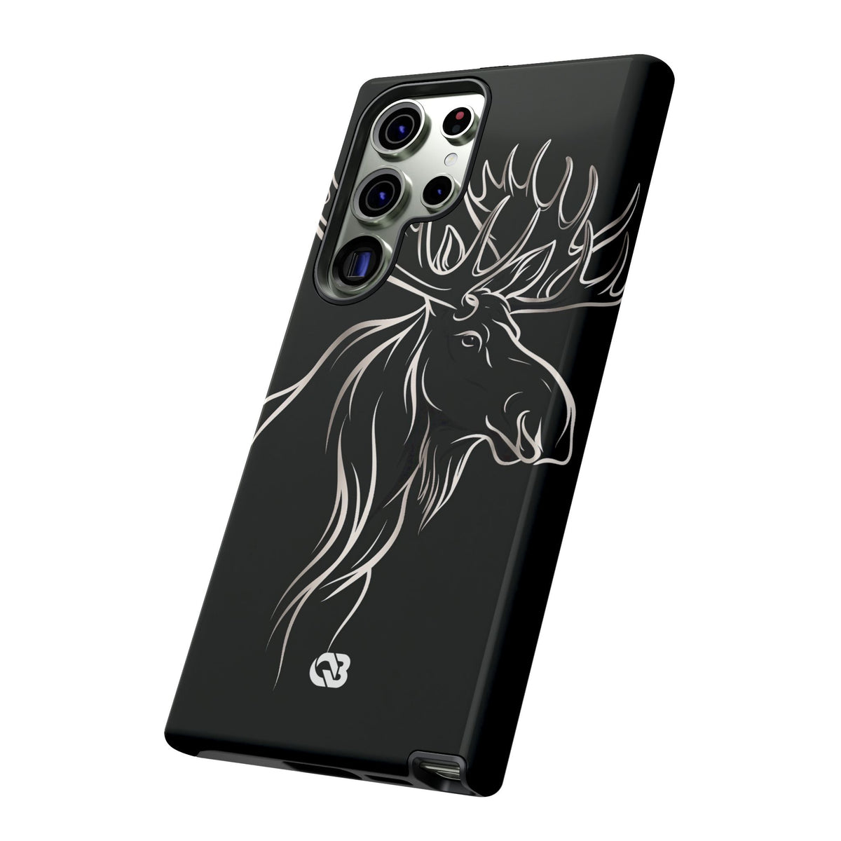 Nordic Moose Contour · Tough Phone Case for Samsung · Black
