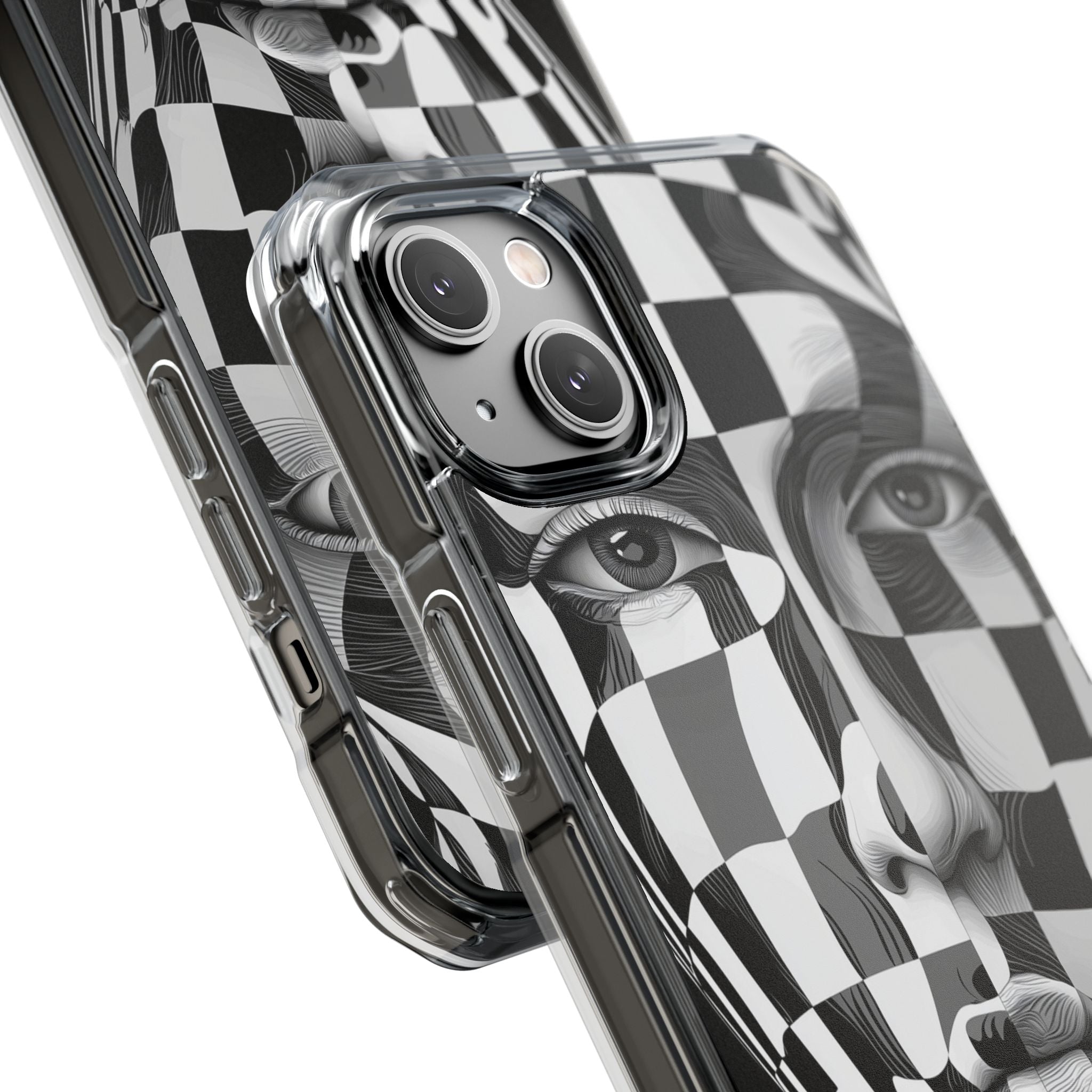 Checkered Face iPhone 14 Plus Skal - Impact