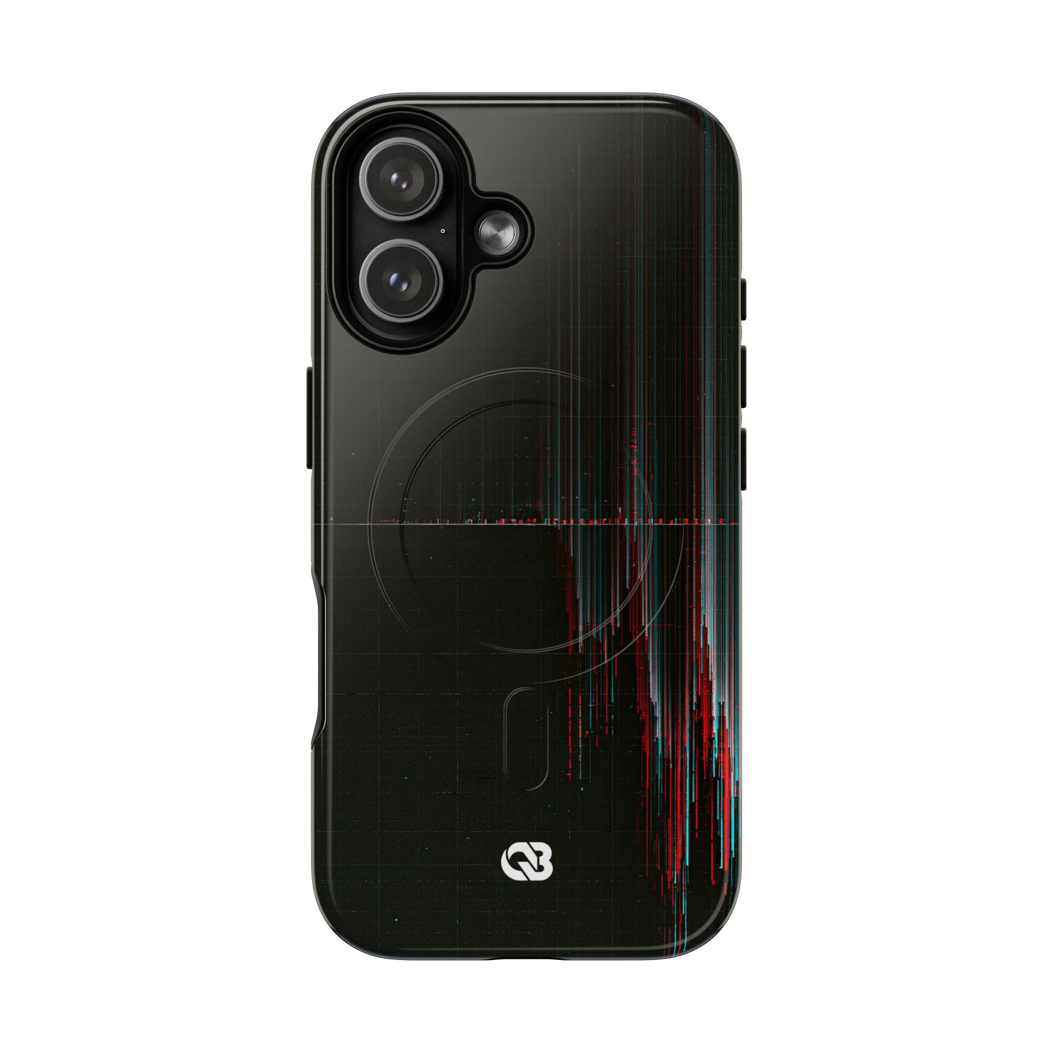 Black Tough 2.0 Magsafe Phone Case for iPhone - Corrupted Data Stream
