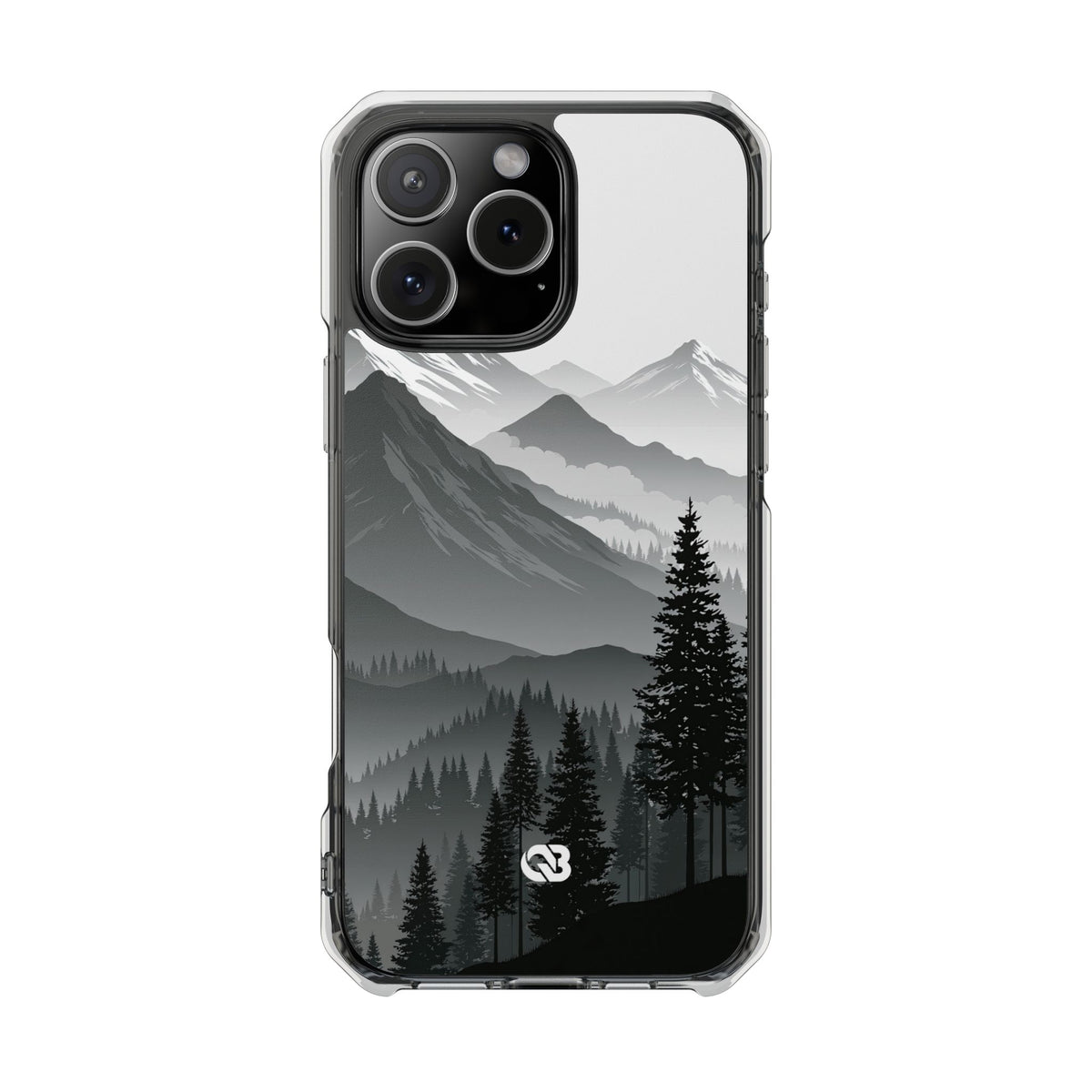 Alpine Horizon · Clear Impact Magnetic Phone Case for iPhone · Black
