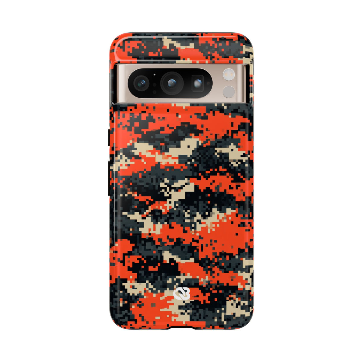 Signal Pixel Camo · Tough Phone Case for Pixel · Orange