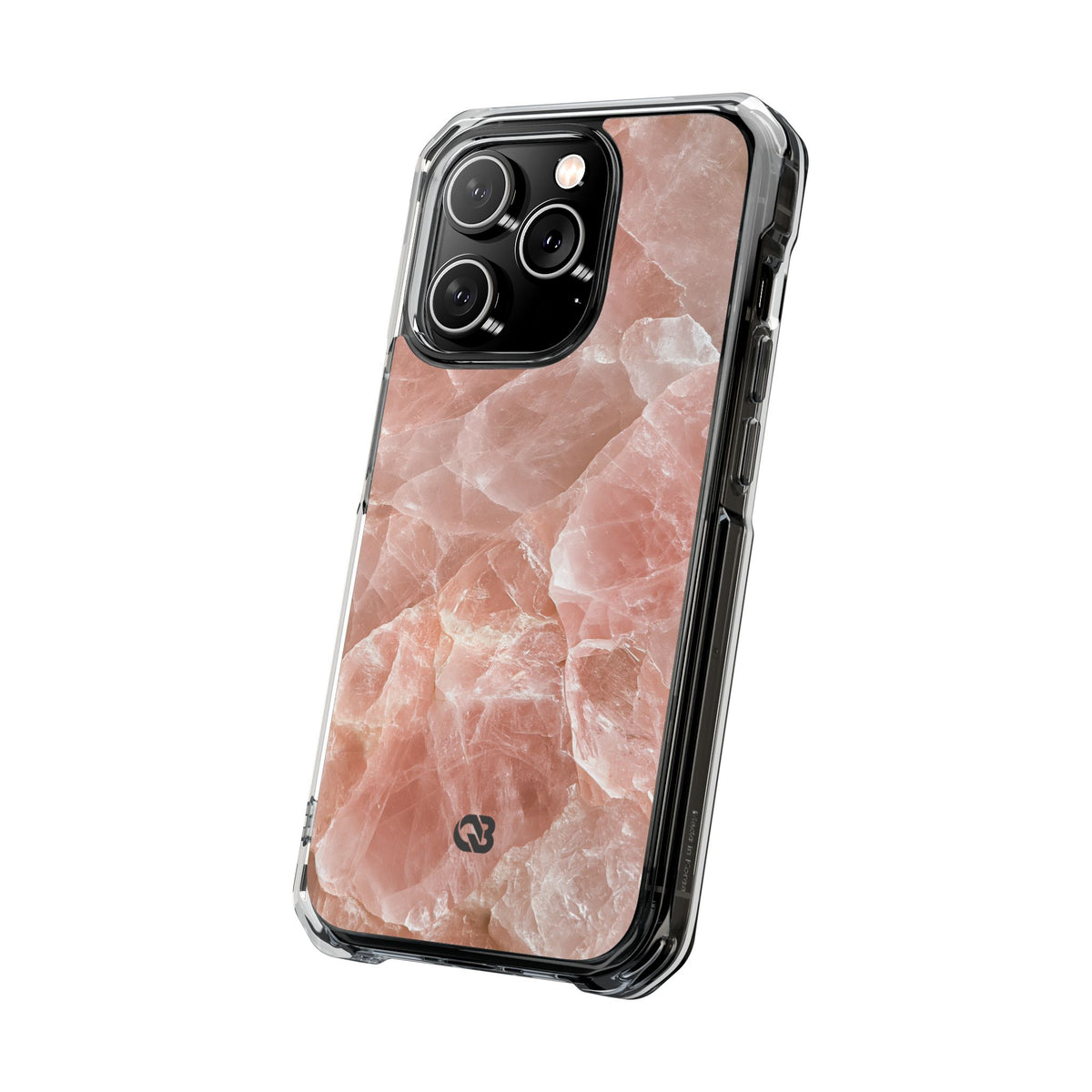 Rose Quartz Facet · Clear Impact Magnetic Phone Case for iPhone · Pink