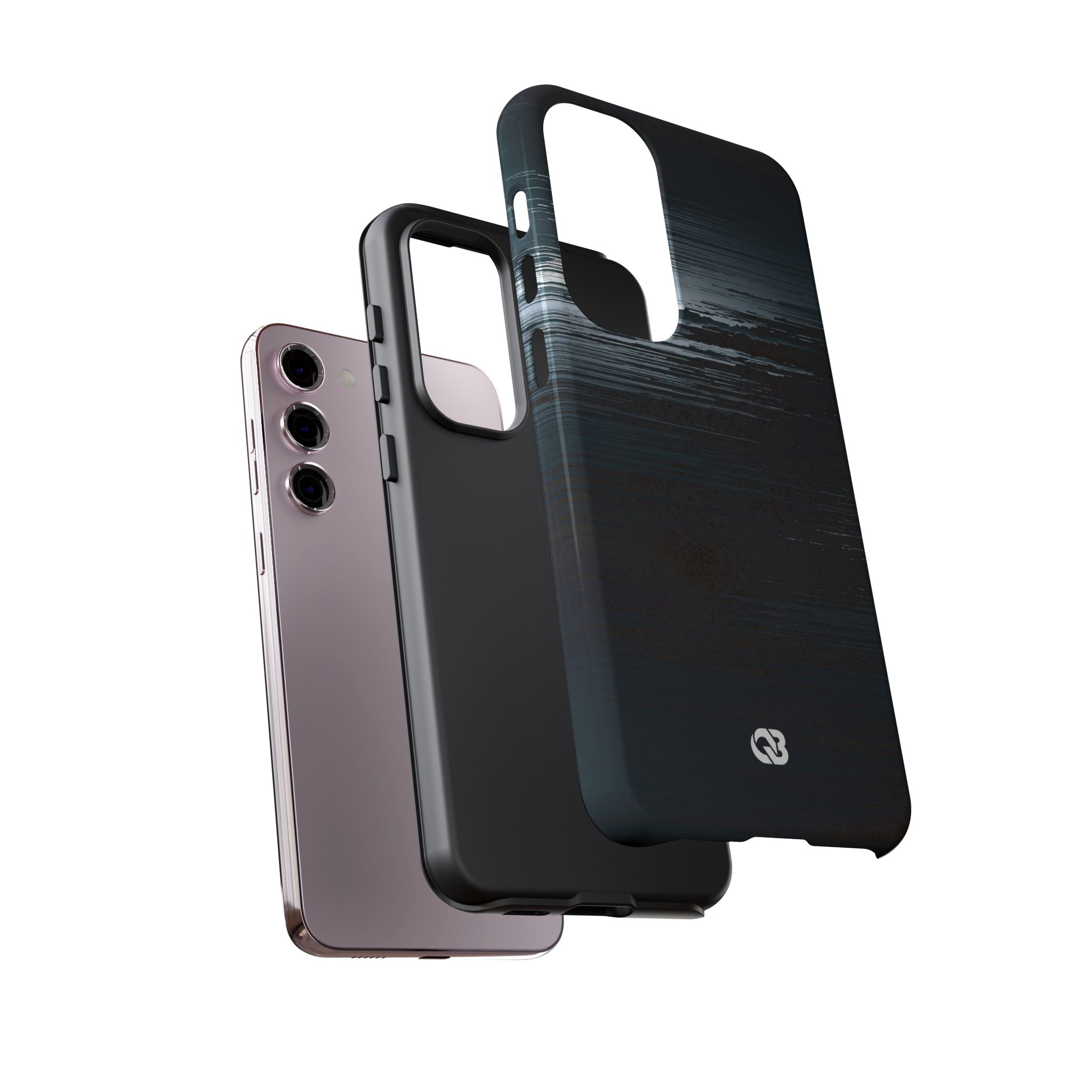 Black Tough Phone Case for Samsung - Frozen Signal Glitch