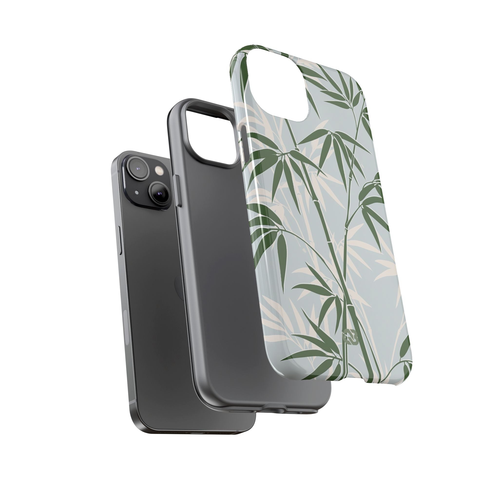 Green Tough Phone Case for iPhone - Kyoto Bamboo Canopy