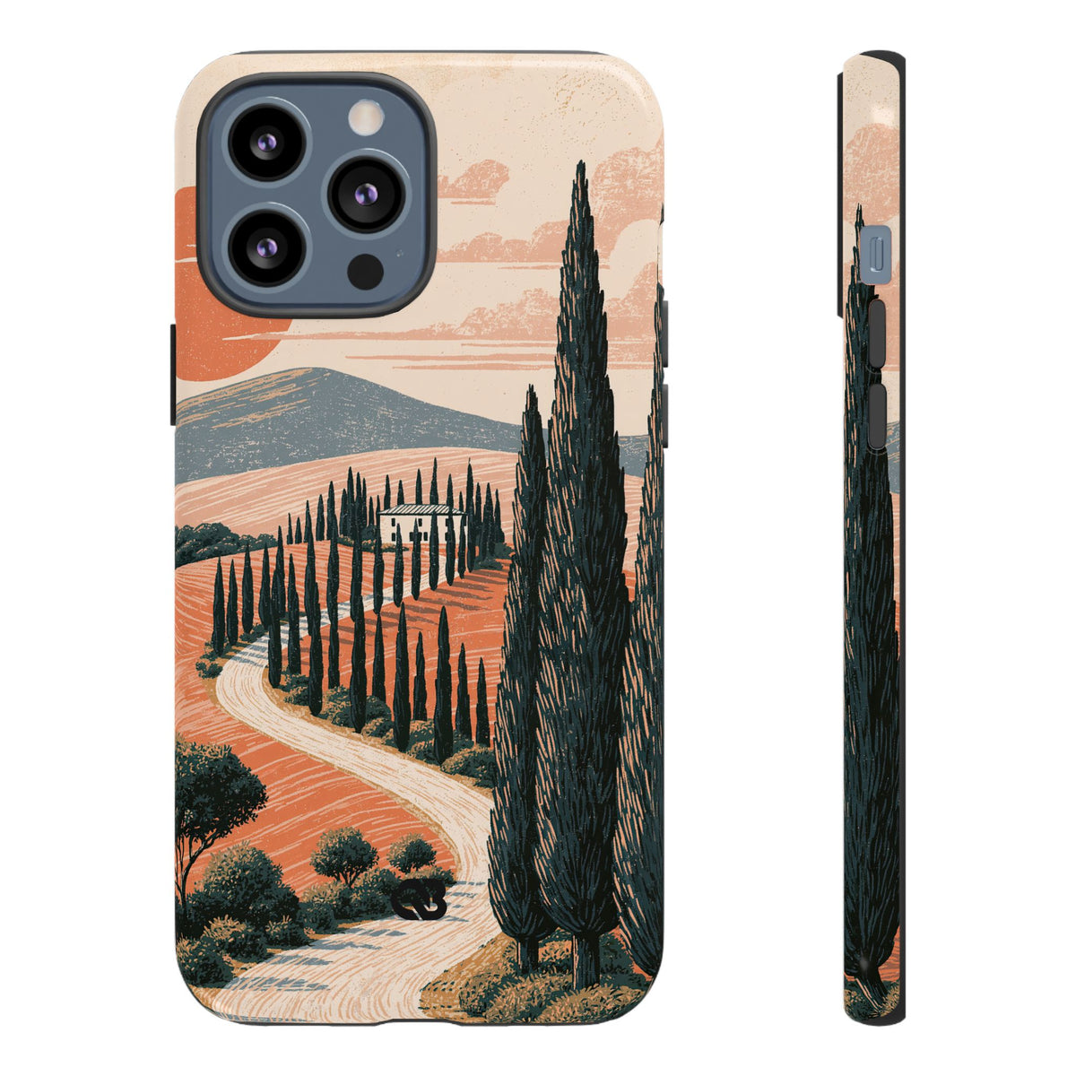 Tuscan Cypress Horizon · Tough Phone Case for iPhone · Orange