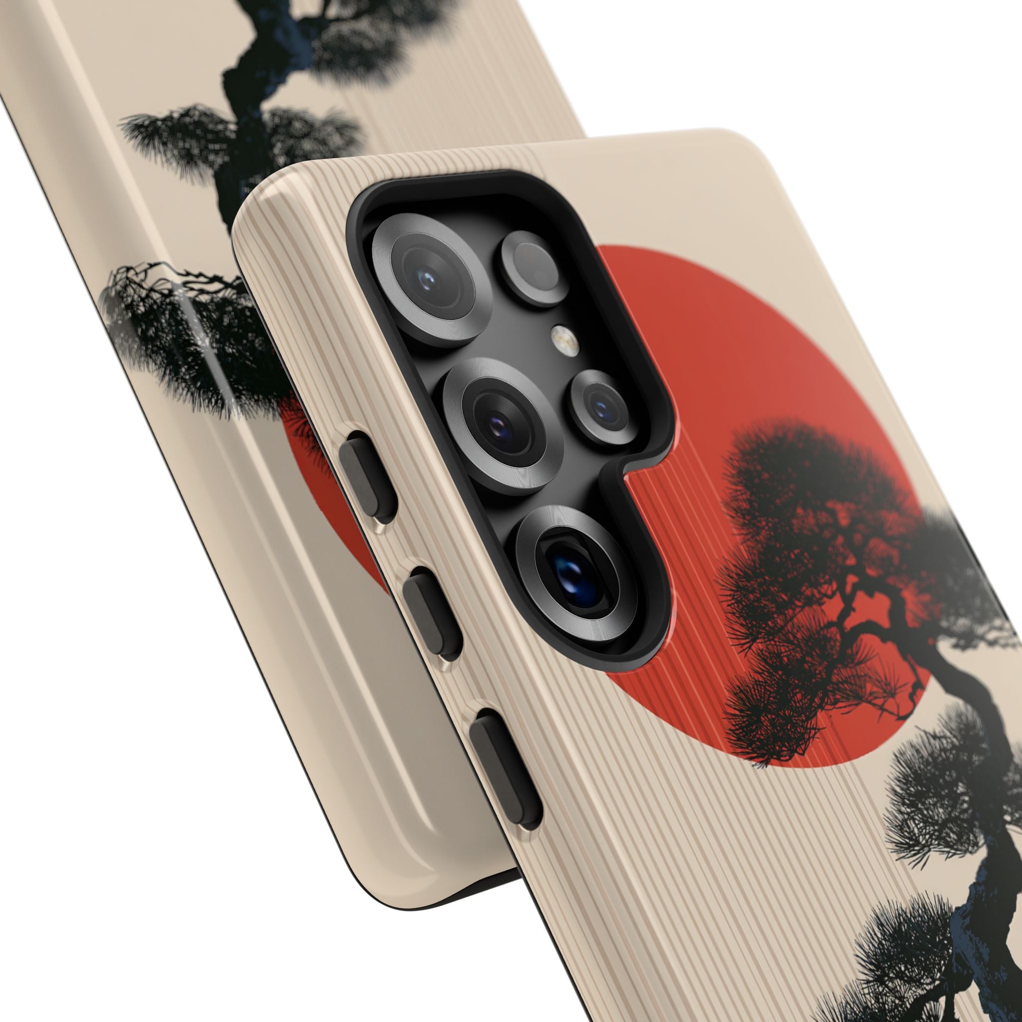 Beige Tough Phone Case for Samsung - Kyoto Crimson Pine