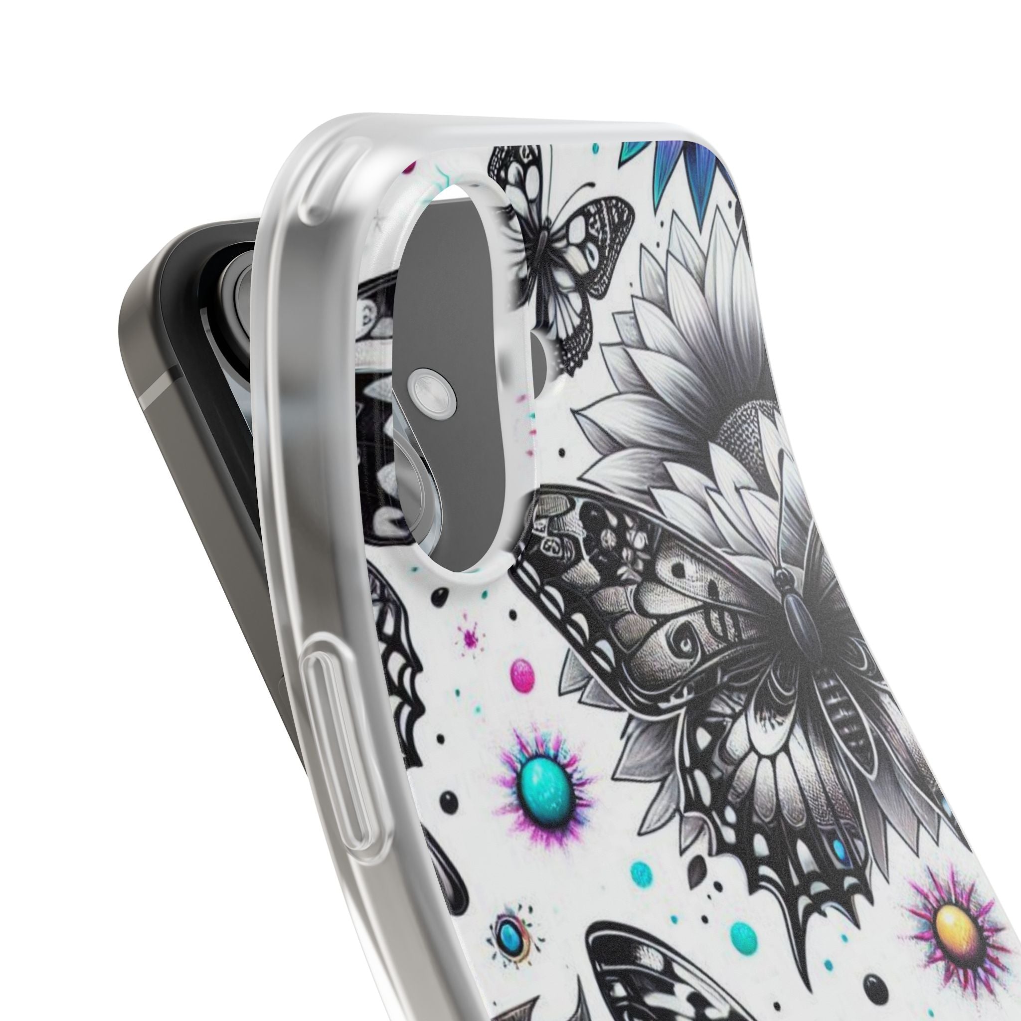 Butterfly Bloom iPhone 16 Case - Soft