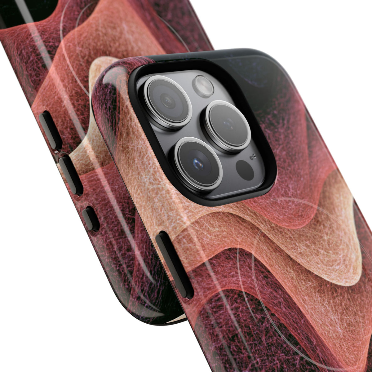 Rose Contour Waves · Tough 2.0 Magnetic Phone Case for iPhone · Pink