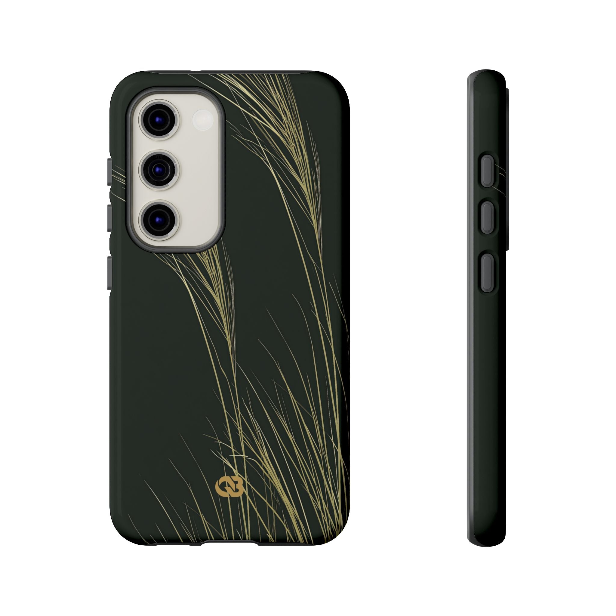 Green Tough Phone Case for Samsung - Midnight Gilded Grass