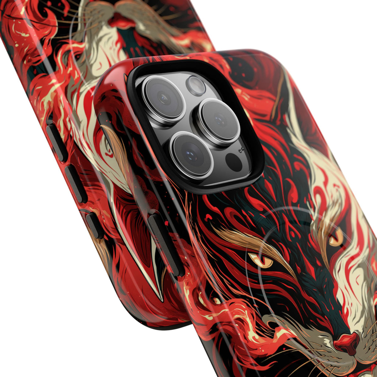 Crimson Kitsune Spirit · Tough 2.0 Magnetic Phone Case for iPhone · Red