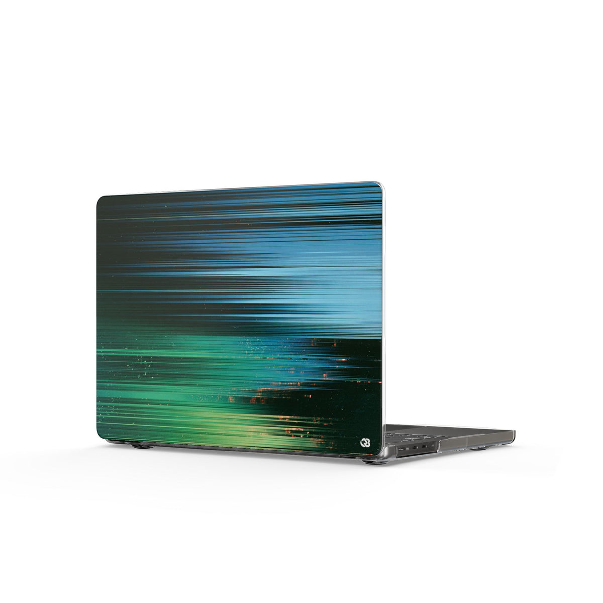 Digital Shoreline Drift · Clear Hard Case for MacBook · Teal