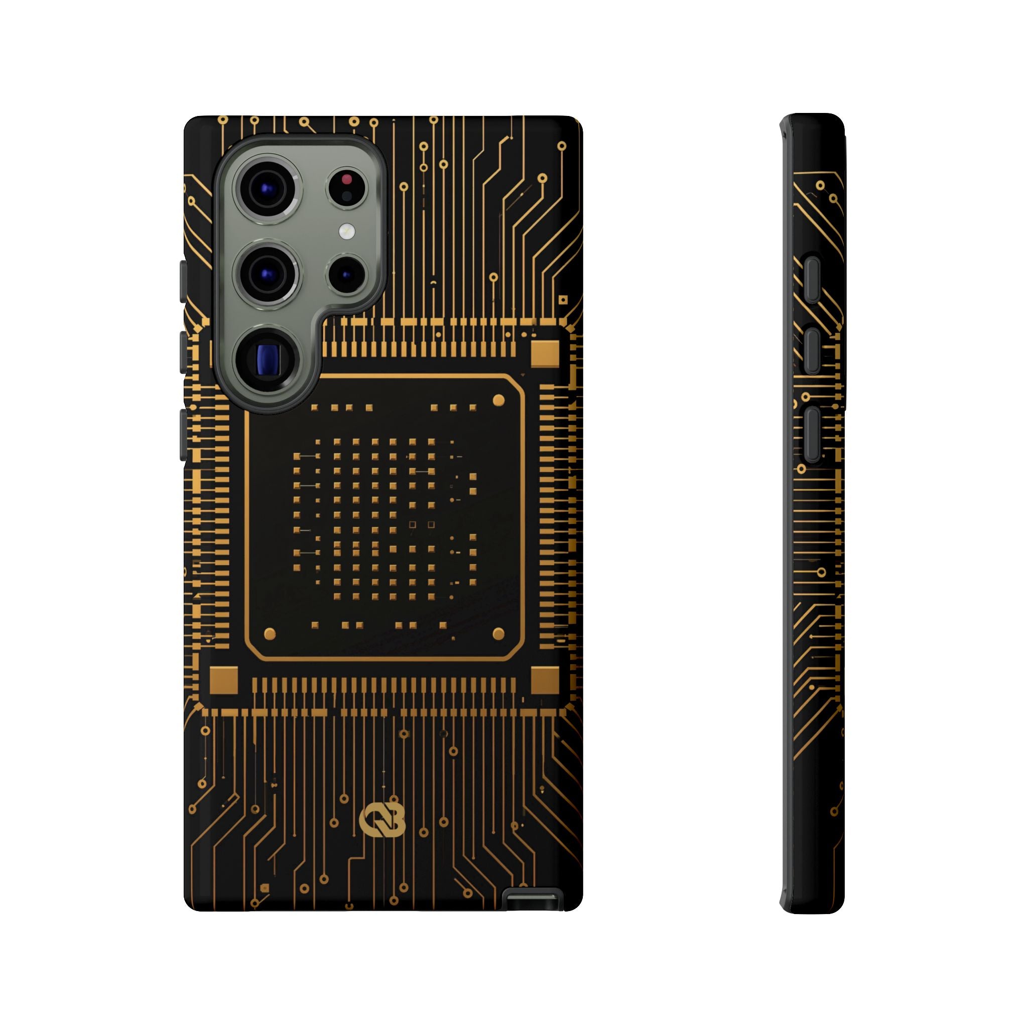 Gold Tough Phone Case for Samsung - Cyber Gold Processor