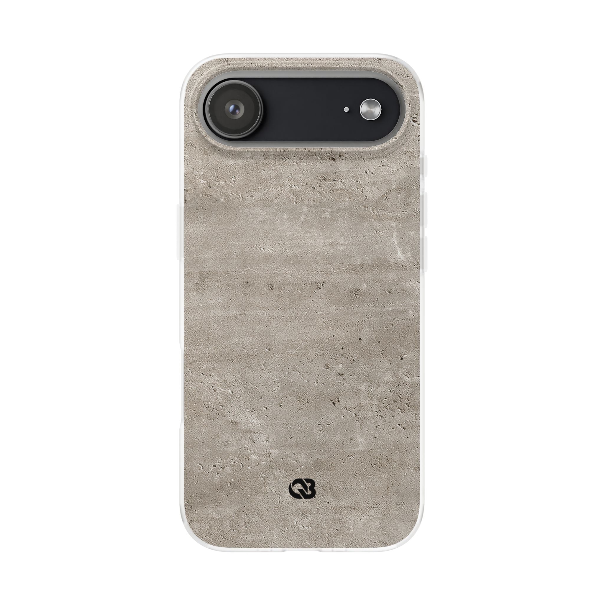 Grey Lite Phone Case for iPhone - Brutalist Stone Grit