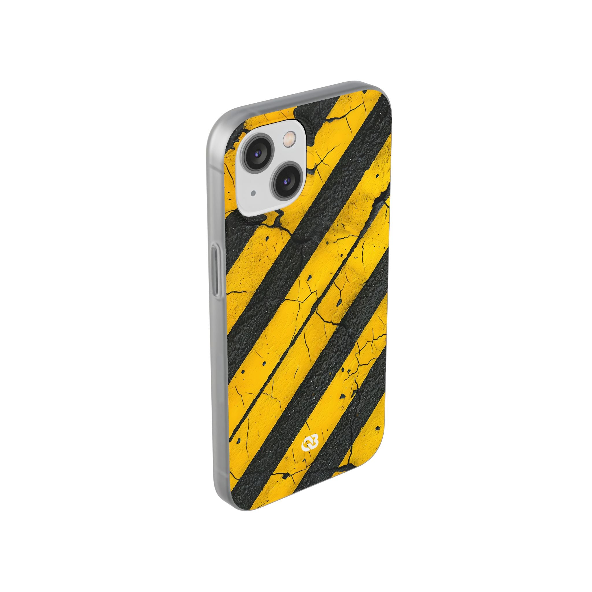 Cracked Hazard Stripes · Soft Phone Case for iPhone