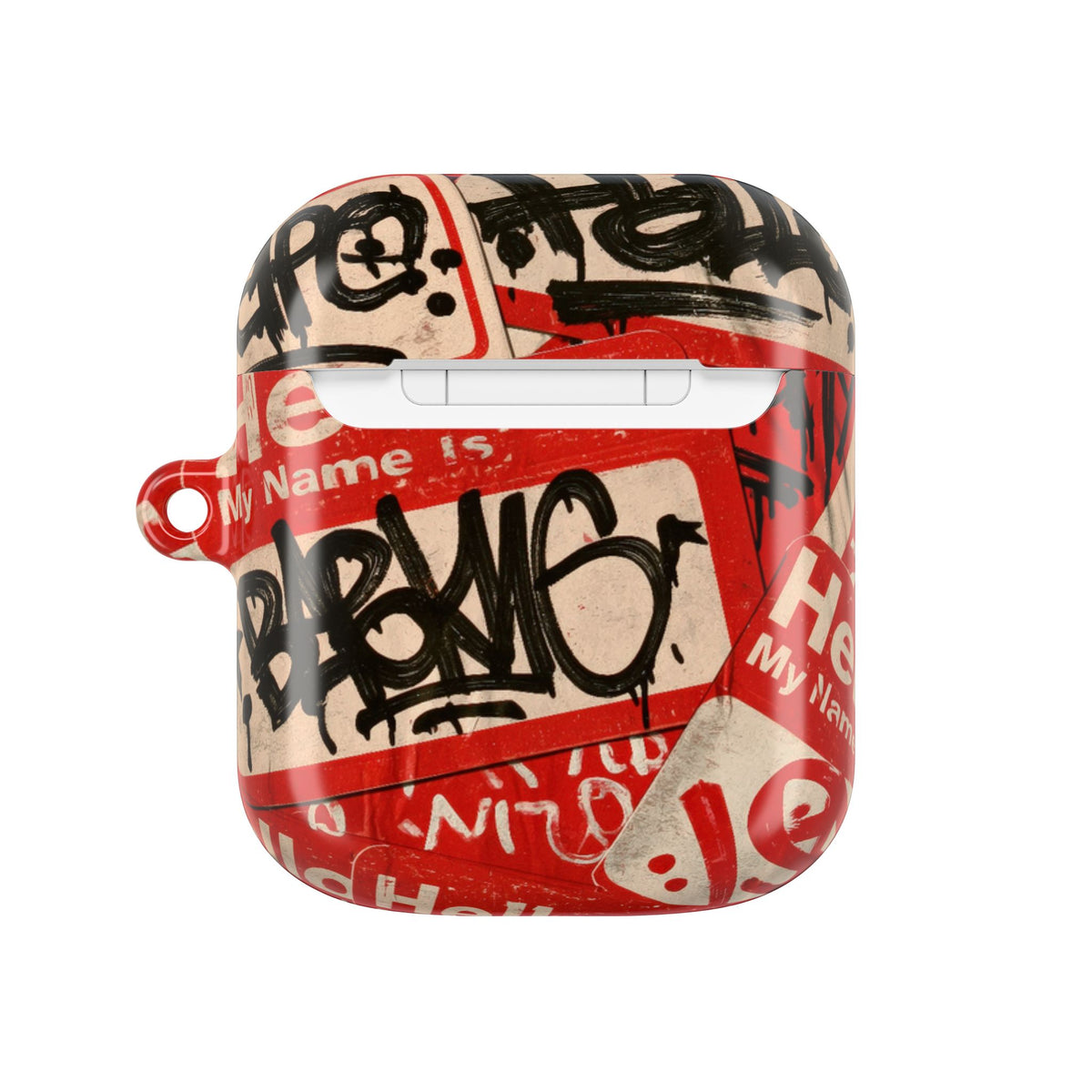 Slap Tag Collage · Hard Case for AirPods & AirPods Pro · Red