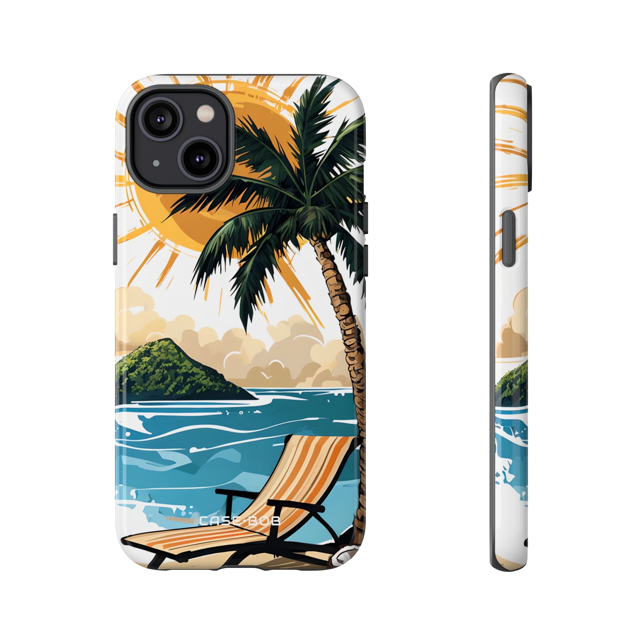 Sunny Palm Breeze iPhone 14 Plus Case - Tough